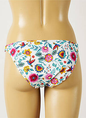 Bas de maillot de bain imprimé fleurs bikini blanc BANANA MOON femme