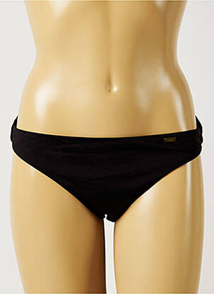 Bas de maillot de bain effet matière satinée culotte noir BANANA MOON femme