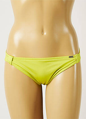 Bas de maillot de bain effet matière satinée culotte vert BANANA MOON femme