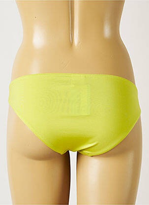 Bas de maillot de bain effet matière satinée culotte vert BANANA MOON femme