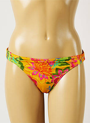 Bas de maillot de bain imprimé fleurs culotte orange BANANA MOON femme