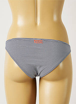 Bas de maillot de bain effet matière satinée bikini bleu BANANA MOON femme