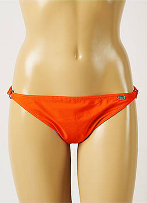 Bas de maillot de bain effet matière satinée bikini orange BANANA MOON femme
