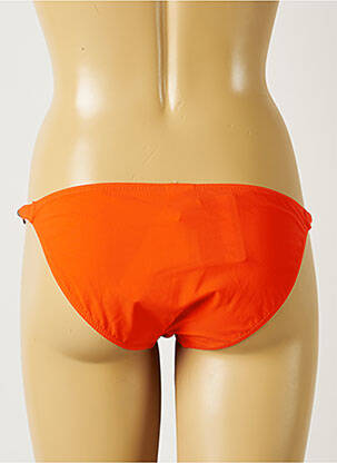 Bas de maillot de bain effet matière satinée bikini orange BANANA MOON femme