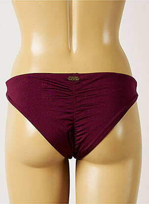 Bas de maillot de bain effet matière satinée bikini violet BANANA MOON femme