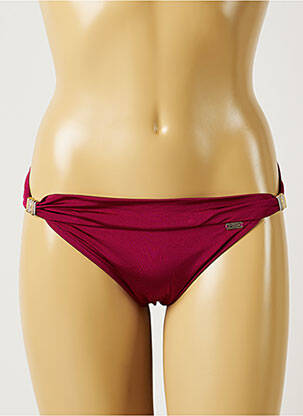 Bas de maillot de bain effet matière satinée bikini violet BANANA MOON femme