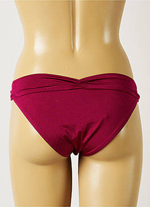 Bas de maillot de bain effet matière satinée bikini violet BANANA MOON femme