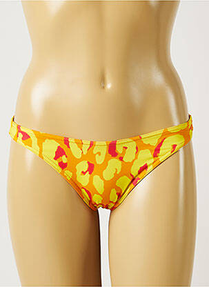 Bas de maillot de bain effet matière satinée culotte jaune BANANA MOON femme