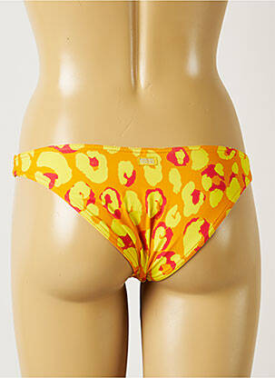 Bas de maillot de bain effet matière satinée culotte jaune BANANA MOON femme