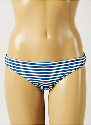 Bas de maillot de bain effet matière satinée culotte bleu BANANA MOON femme