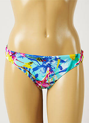 Bas de maillot de bain imprimé fantaisie culotte bleu BANANA MOON femme