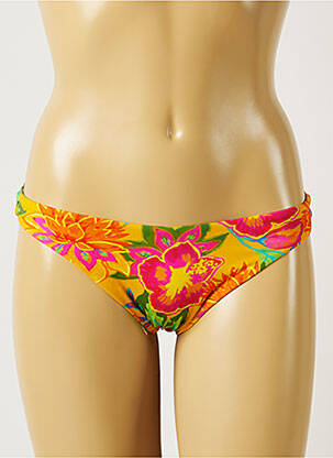 Bas de maillot de bain imprimé fleurs culotte orange BANANA MOON femme