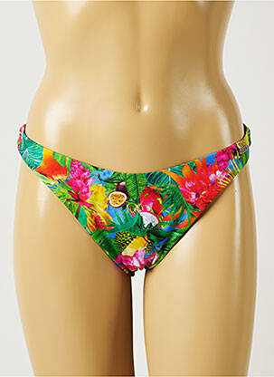 Bas de maillot de bain imprimé tie and dye culotte vert BANANA MOON femme