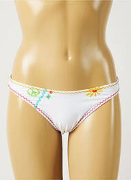 Bas de maillot de bain imprimé fantaisie culotte blanc BANANA MOON femme