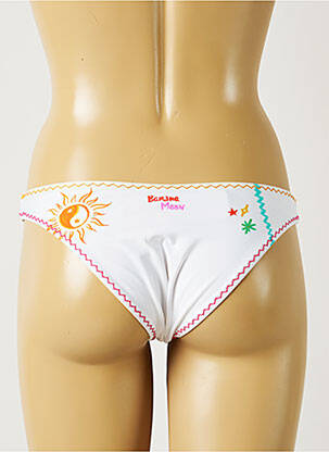 Bas de maillot de bain imprimé fantaisie culotte blanc BANANA MOON femme
