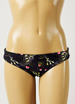 Bas de maillot de bain imprimé fleurs culotte noir BANANA MOON femme