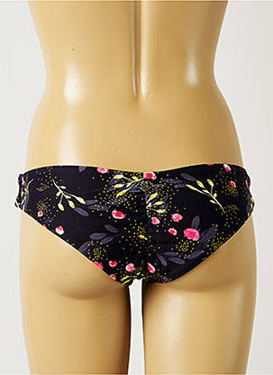 Bas de maillot de bain imprimé fleurs culotte noir BANANA MOON femme