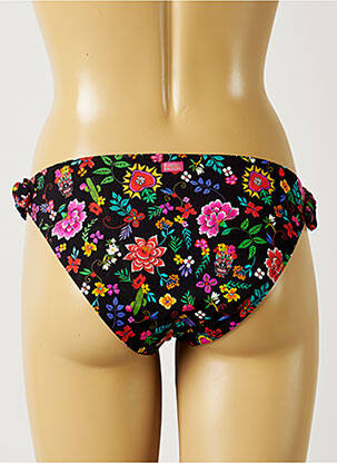 Bas de maillot de bain imprimé fleurs bikini noir BANANA MOON femme