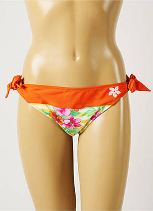Bas de maillot de bain imprimé fleurs bikini orange BANANA MOON femme
