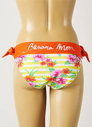 Bas de maillot de bain imprimé fleurs bikini orange BANANA MOON femme