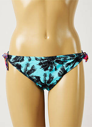 Bas de maillot de bain imprimé tie and dye bikini bleu BANANA MOON femme
