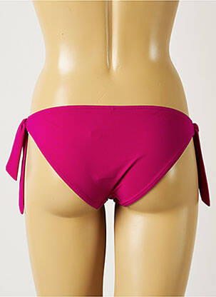 Bas de maillot de bain effet matière satinée bikini violet BANANA MOON femme