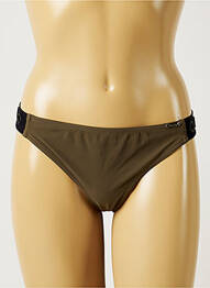 Bas de maillot de bain effet matière satinée culotte vert BANANA MOON femme