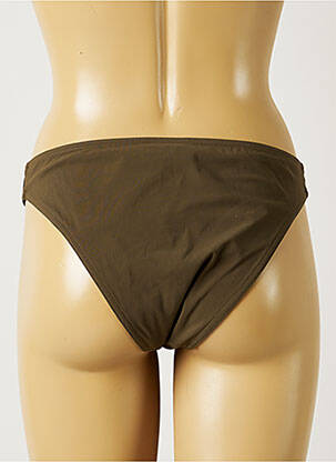 Bas de maillot de bain effet matière satinée culotte vert BANANA MOON femme