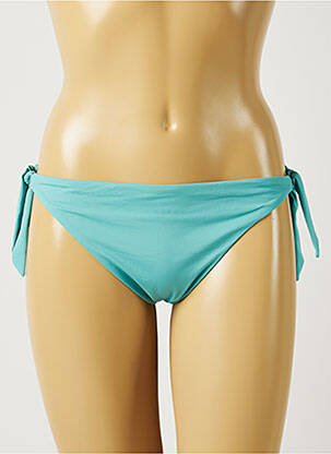 Bas de maillot de bain effet matière satinée culotte bleu BANANA MOON femme