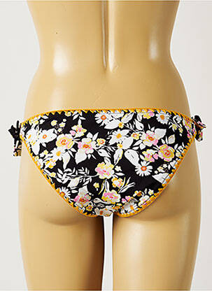 Bas de maillot de bain imprimé fleurs bikini noir BANANA MOON femme