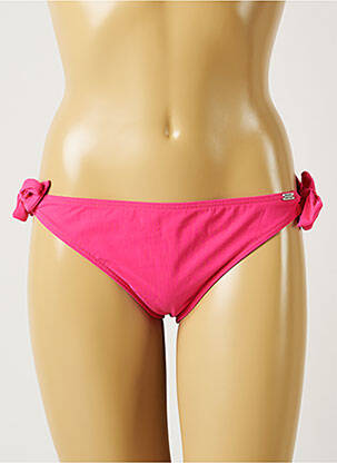 Bas de maillot de bain effet matière satinée bikini rose BANANA MOON femme