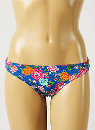 Bas de maillot de bain imprimé fleurs culotte bleu BANANA MOON femme