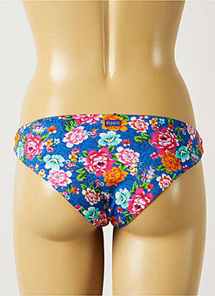 Bas de maillot de bain imprimé fleurs culotte bleu BANANA MOON femme