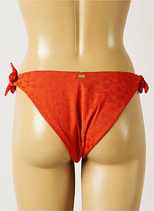 Bas de maillot de bain effet matière satinée bikini orange BANANA MOON femme