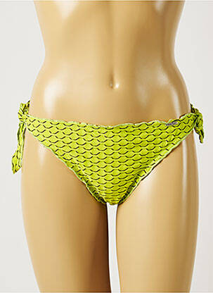 Bas de maillot de bain tissage texturé bikini vert BANANA MOON femme