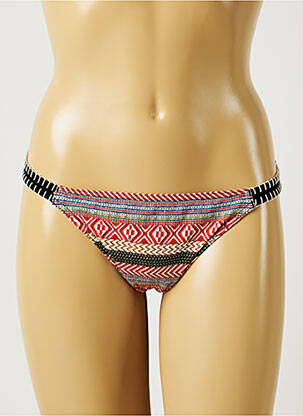 Bas de maillot de bain effet matière satinée bikini rouge BANANA MOON femme