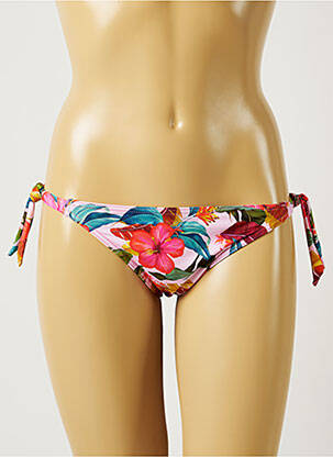 Bas de maillot de bain imprimé fleurs bikini rose BANANA MOON femme