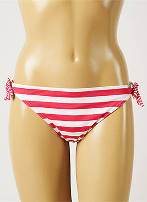 Bas de maillot de bain imprimé rayures bikini rose BANANA MOON femme