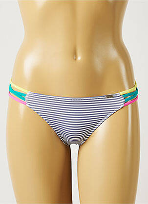 Bas de maillot de bain imprimé rayures bikini bleu BANANA MOON femme