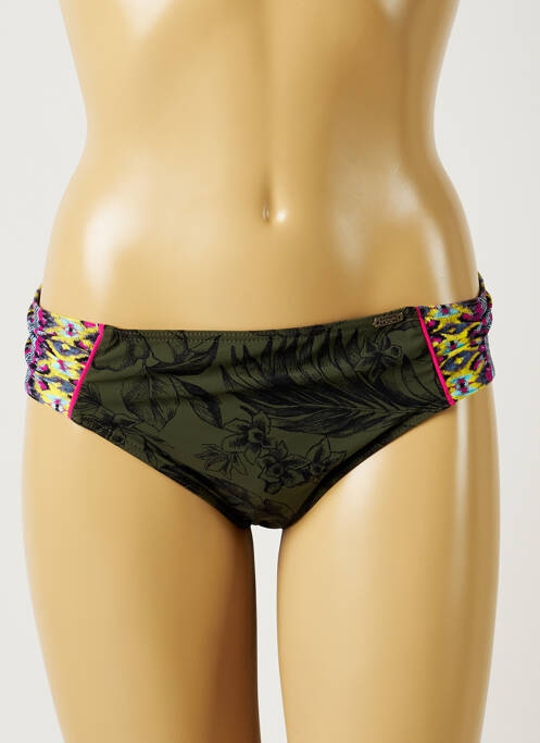 Bas de maillot de bain imprimé tie and dye culotte vert BANANA MOON femme