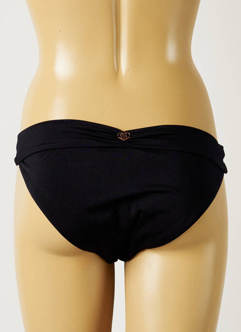 Bas de maillot de bain effet matière satinée bikini noir BANANA MOON femme