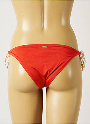Bas de maillot de bain tissage satiné bikini orange BANANA MOON femme