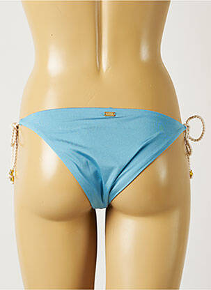 Bas de maillot de bain tissage satiné bikini bleu BANANA MOON femme