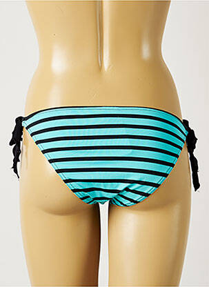Bas de maillot de bain imprimé rayures bikini bleu BANANA MOON femme