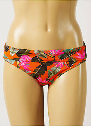 Bas de maillot de bain imprimé tie and dye culotte orange BANANA MOON femme