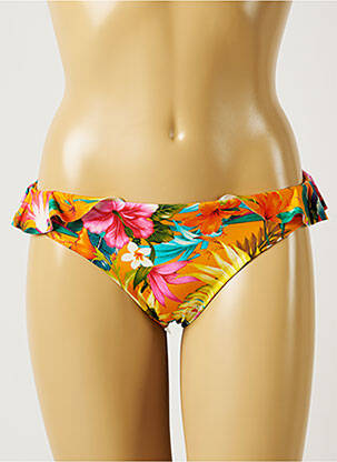 Bas de maillot de bain imprimé tie and dye culotte jaune BANANA MOON femme