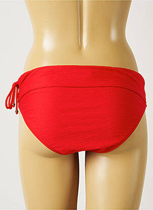 Bas de maillot de bain tissage texturé culotte rouge BANANA MOON femme