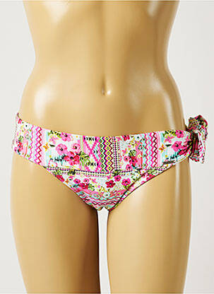 Bas de maillot de bain imprimé fleurs culotte rose BANANA MOON femme