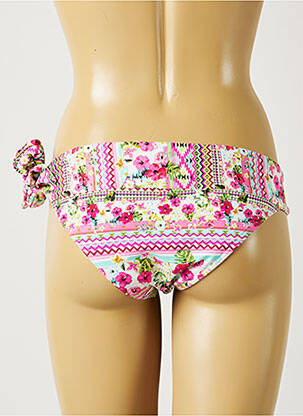 Bas de maillot de bain imprimé fleurs culotte rose BANANA MOON femme