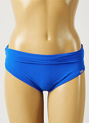 Bas de maillot de bain tissage satiné culotte bleu BANANA MOON femme